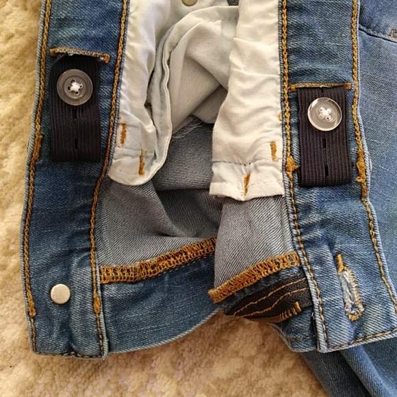 Gap Denim Adjustable Waist Straight Jeans 16 Slim Blue - Picture 9 of 16